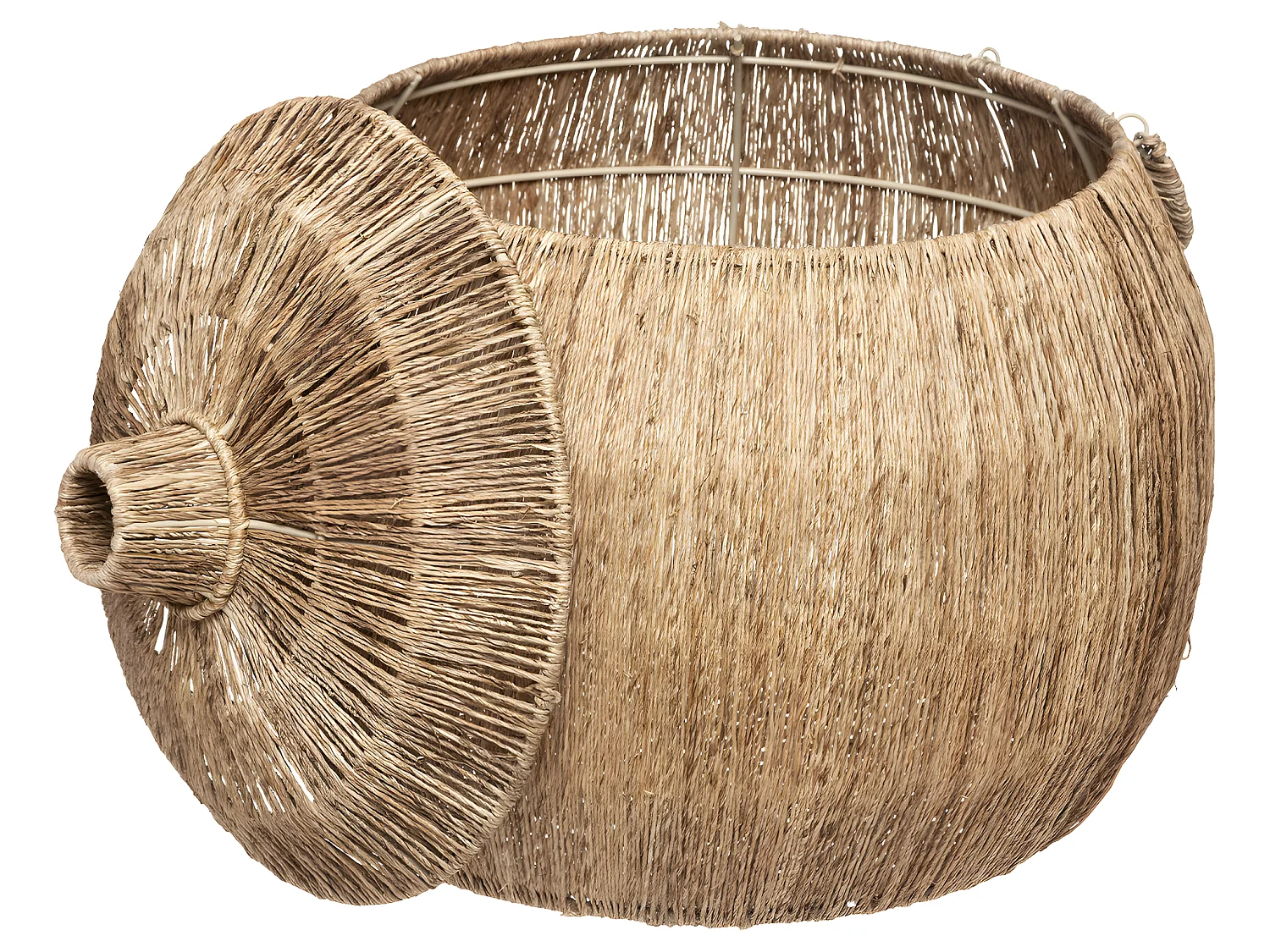 Set de 2 Paniers de rangement en Jute avec couvercle