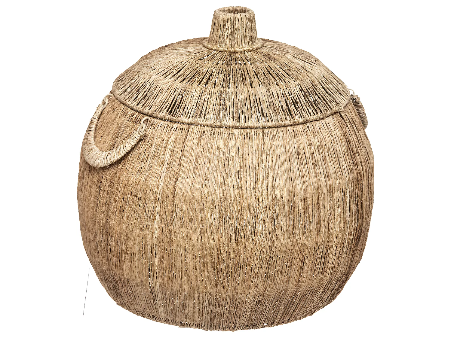 Set de 2 Paniers de rangement en Jute avec couvercle