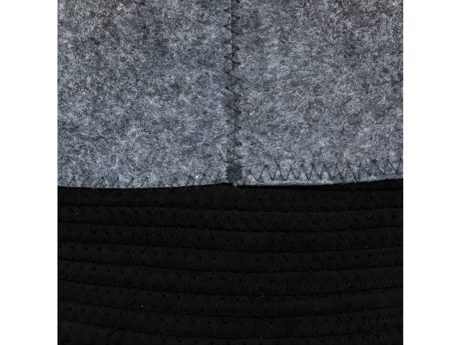 Lot de 3 Paniers de rangement en feutrine et coton