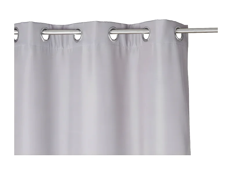 Rideau à œillets isolant doublure polaire Gris 140 x 260 cm