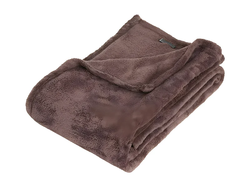 Plaid Microfibre Taupe 125 x 150 cm
