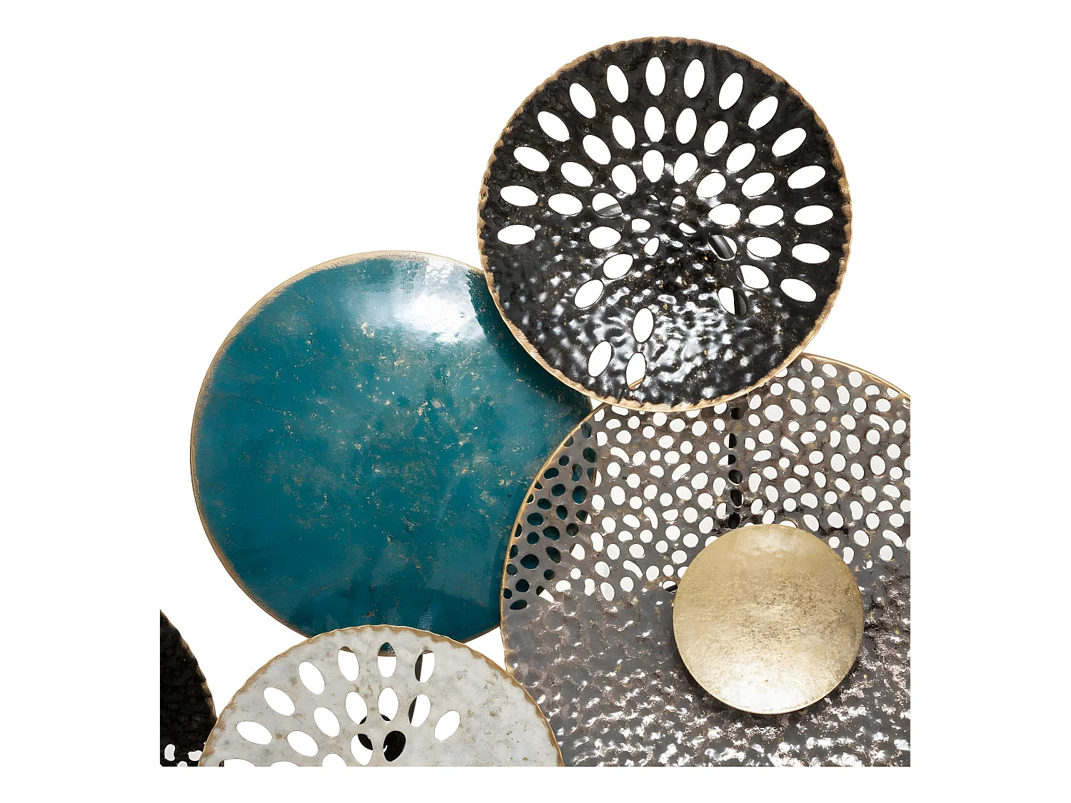 Déco murale Ronds en métal multicolore 135 x 67 cm