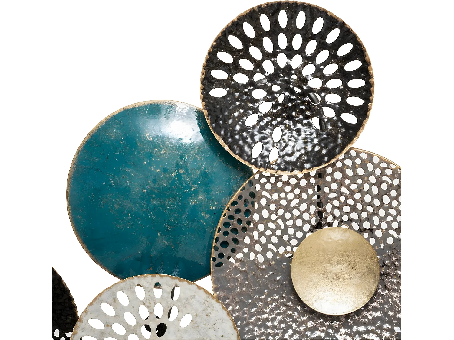 Déco murale Ronds en métal multicolore 135 x 67 cm