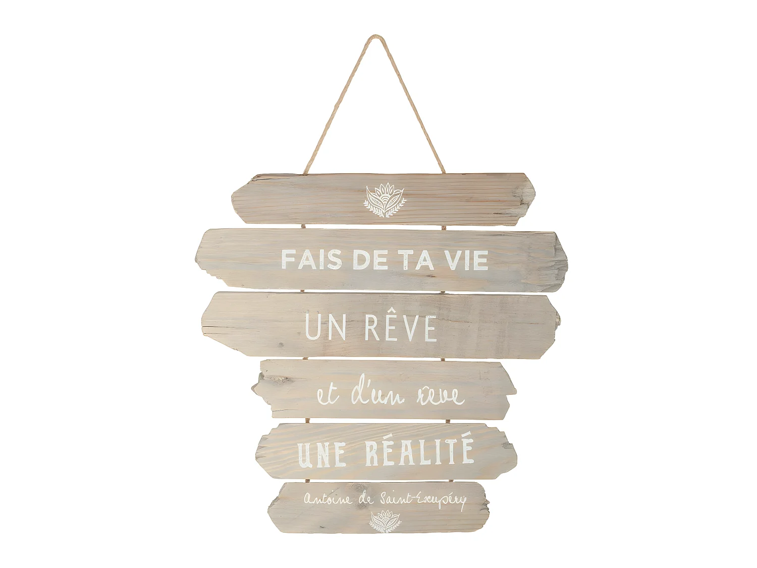 Décoration murale à suspendre avec Citations 28 x 38 cm