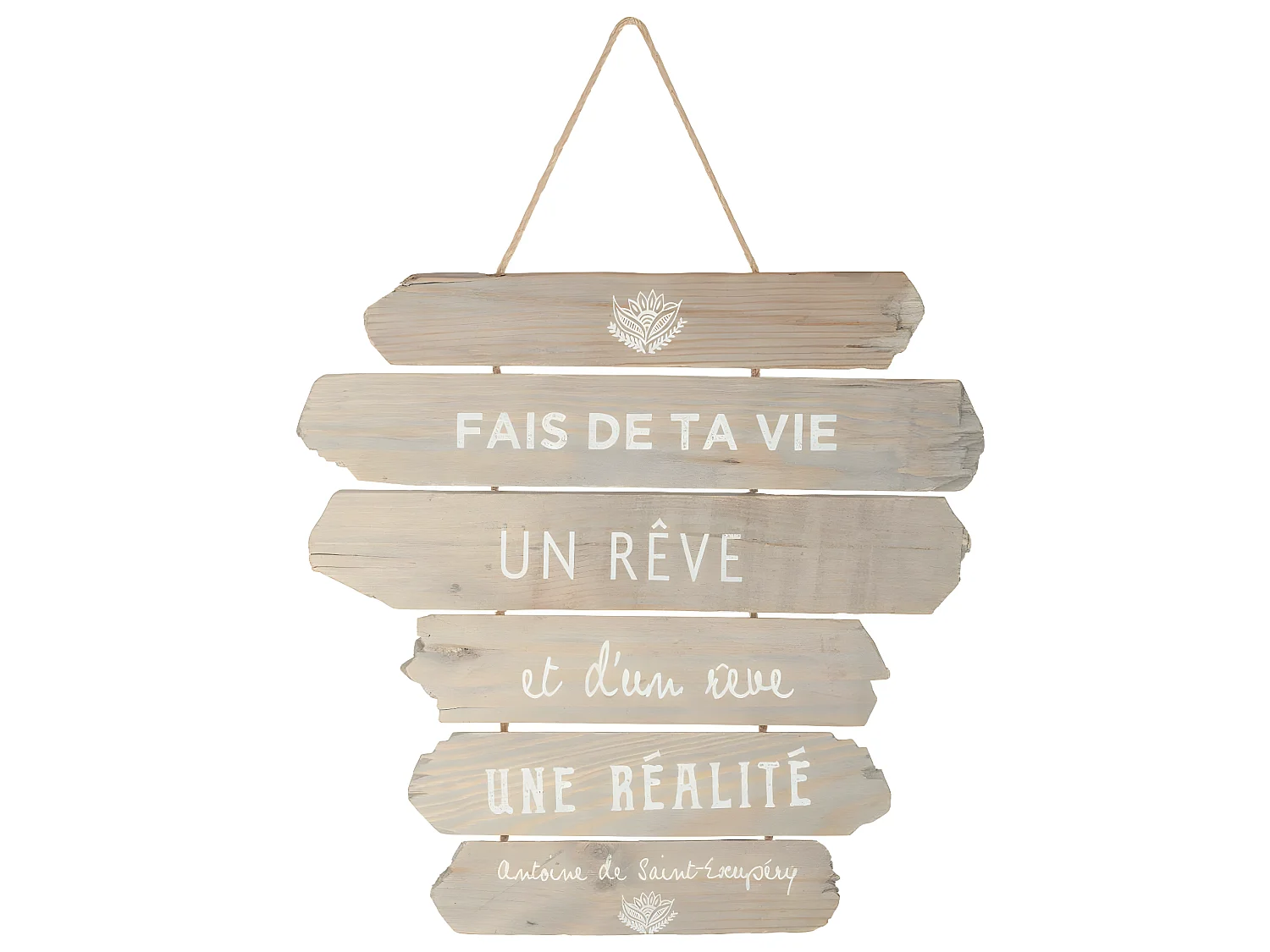 Décoration murale à suspendre avec Citations 28 x 38 cm