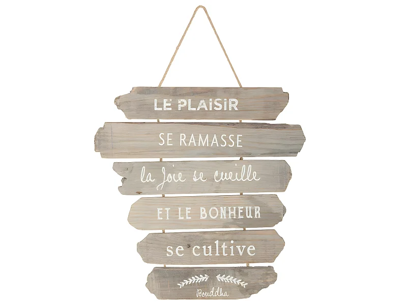 Décoration murale à suspendre avec Citations 28 x 38 cm