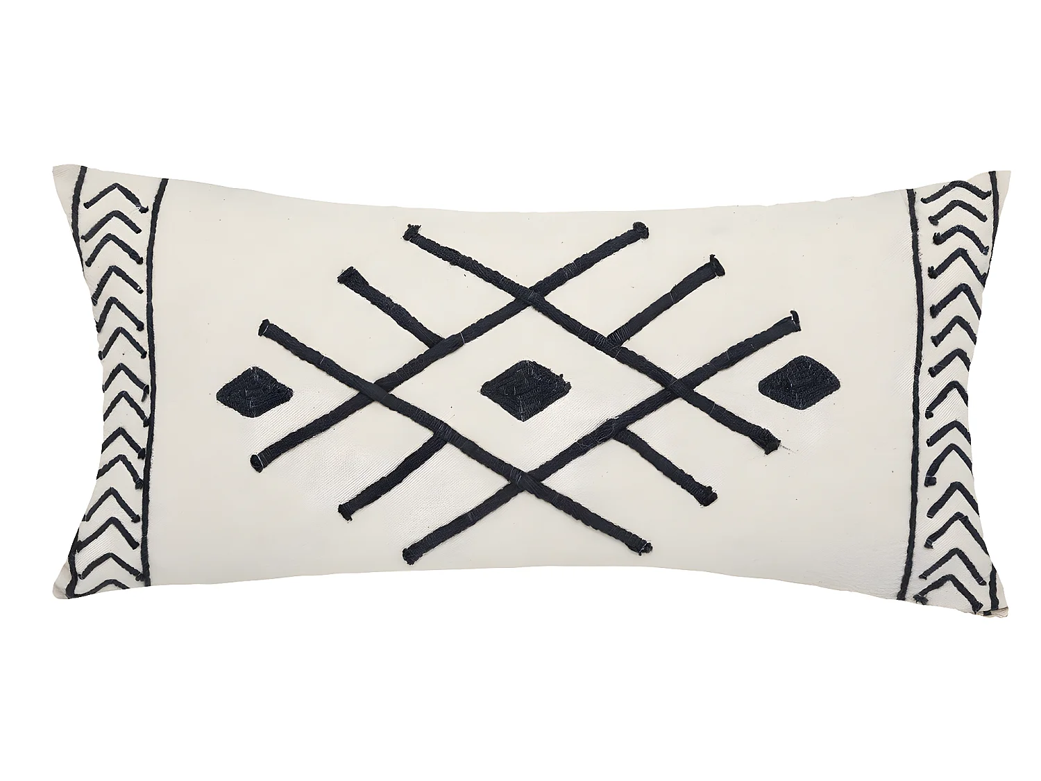 Coussin déhoussable déco loft en coton 25 x 58 cm