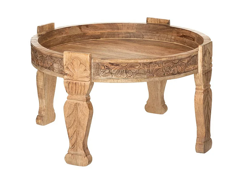 Table d'appoint en Bois de Manguier D 74 cm