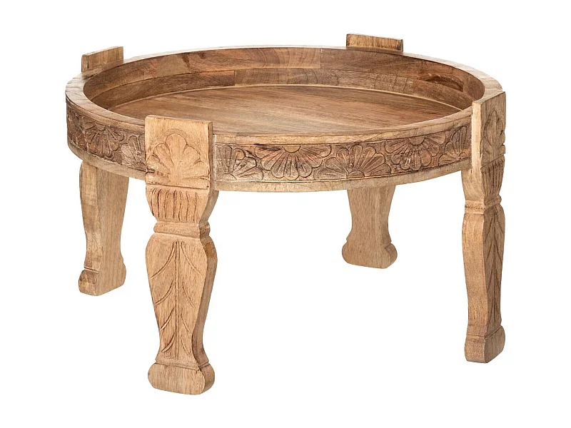 Table d'appoint en Bois de Manguier D 74 cm