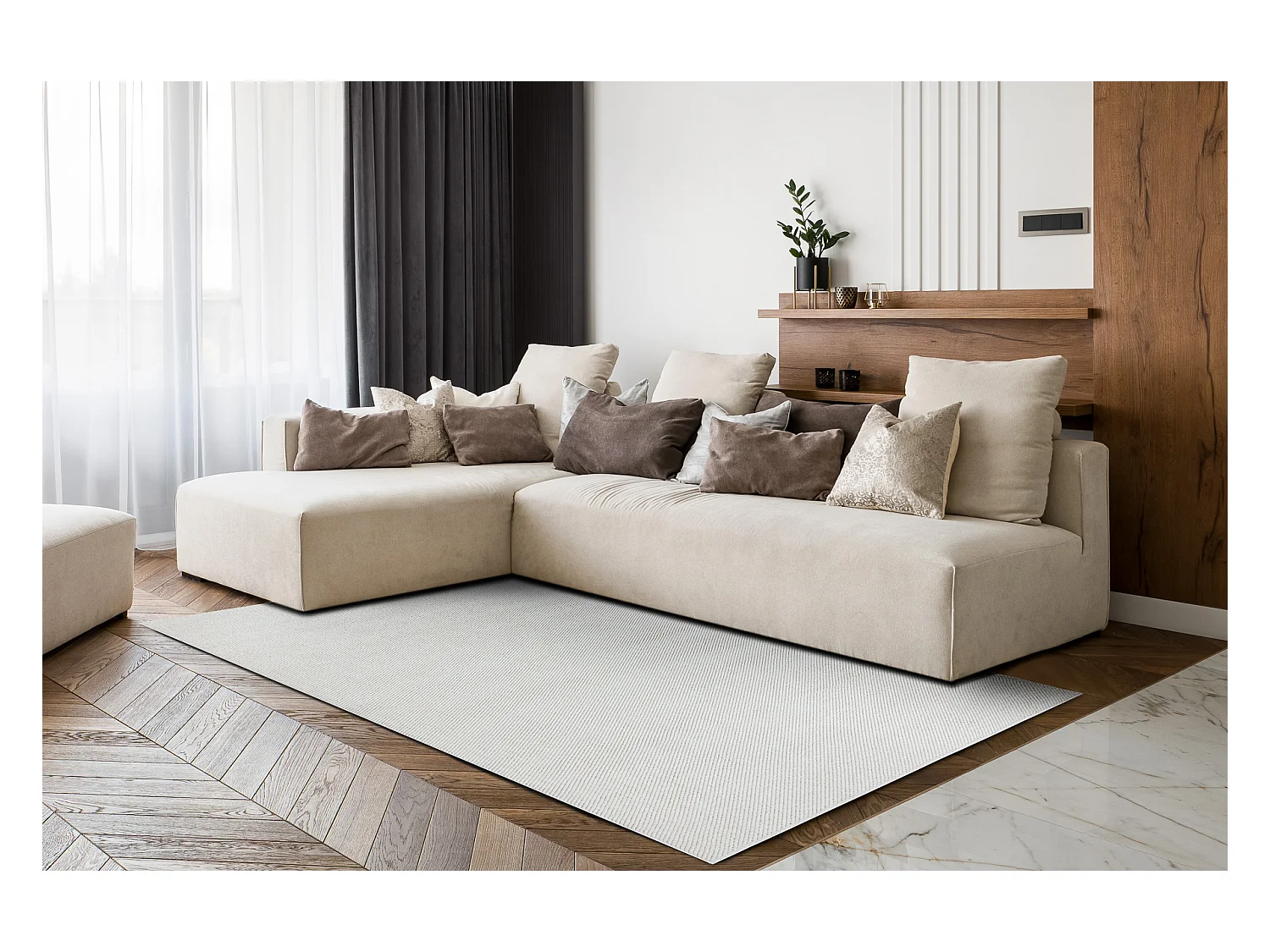 Tapete CASABLANCA PLUS creme Monocromático, laço 300x350 cm