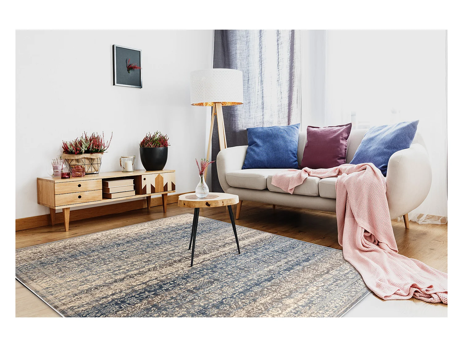 Tapijt NAIN Ornament vintage 7594/51955 beige / blauw 120x170 cm