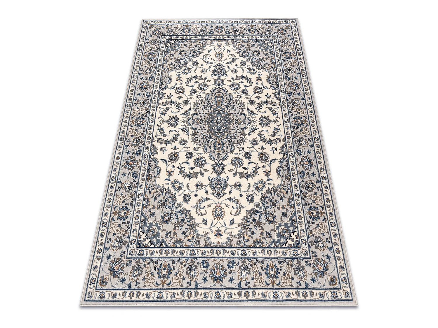 Tapis NAIN Cadre ornement 7335/51935 beige / bleu foncé 200x300 cm