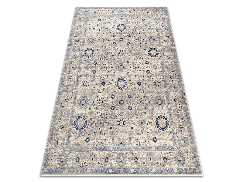 Tapis NAIN Cadre ornement 7586/51935 beige / bleu foncé 240x340 cm