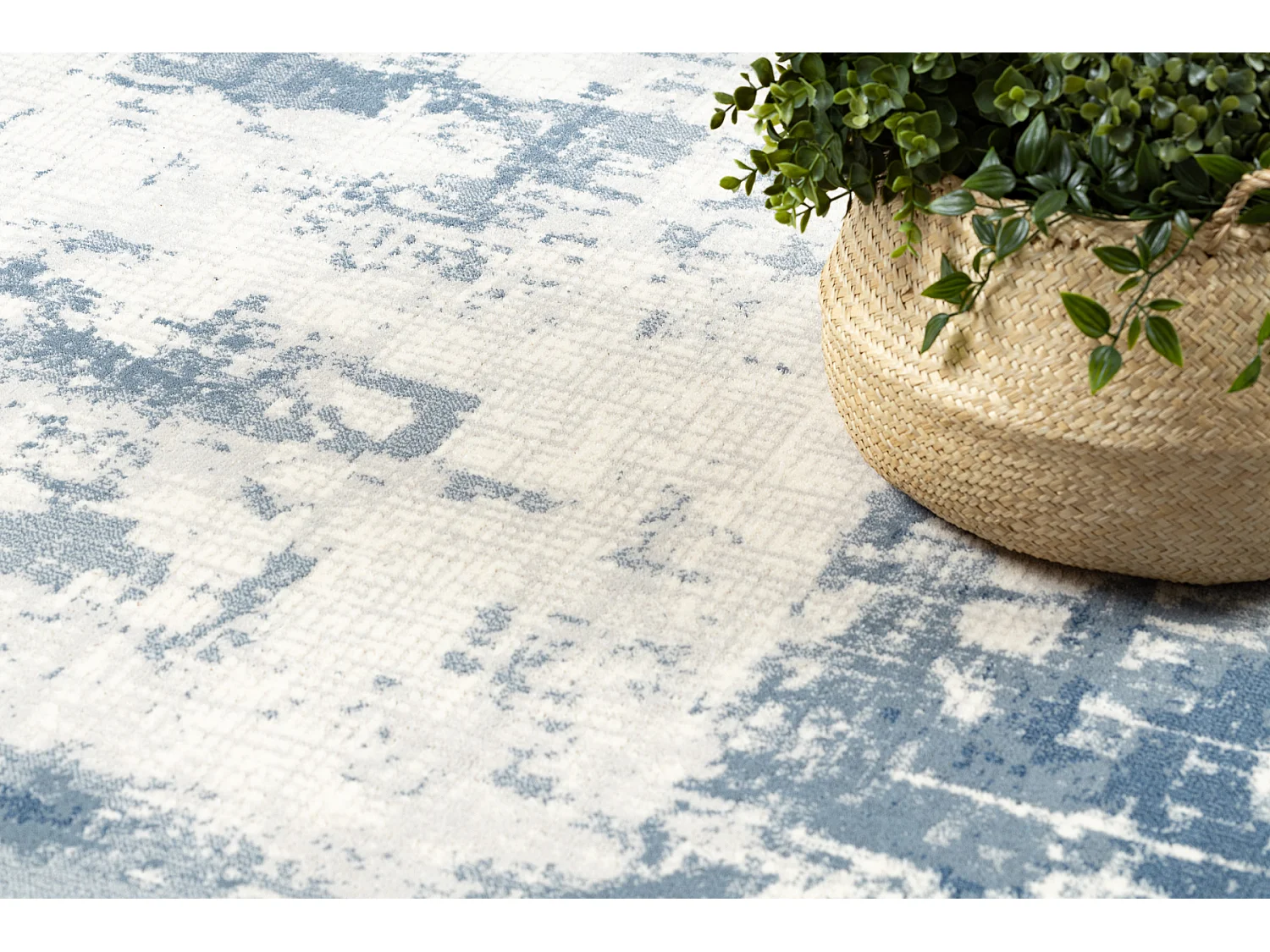 Tapijt NAIN Overdubbed vintage 7005/51955 beige / marineblauw 80x150 cm