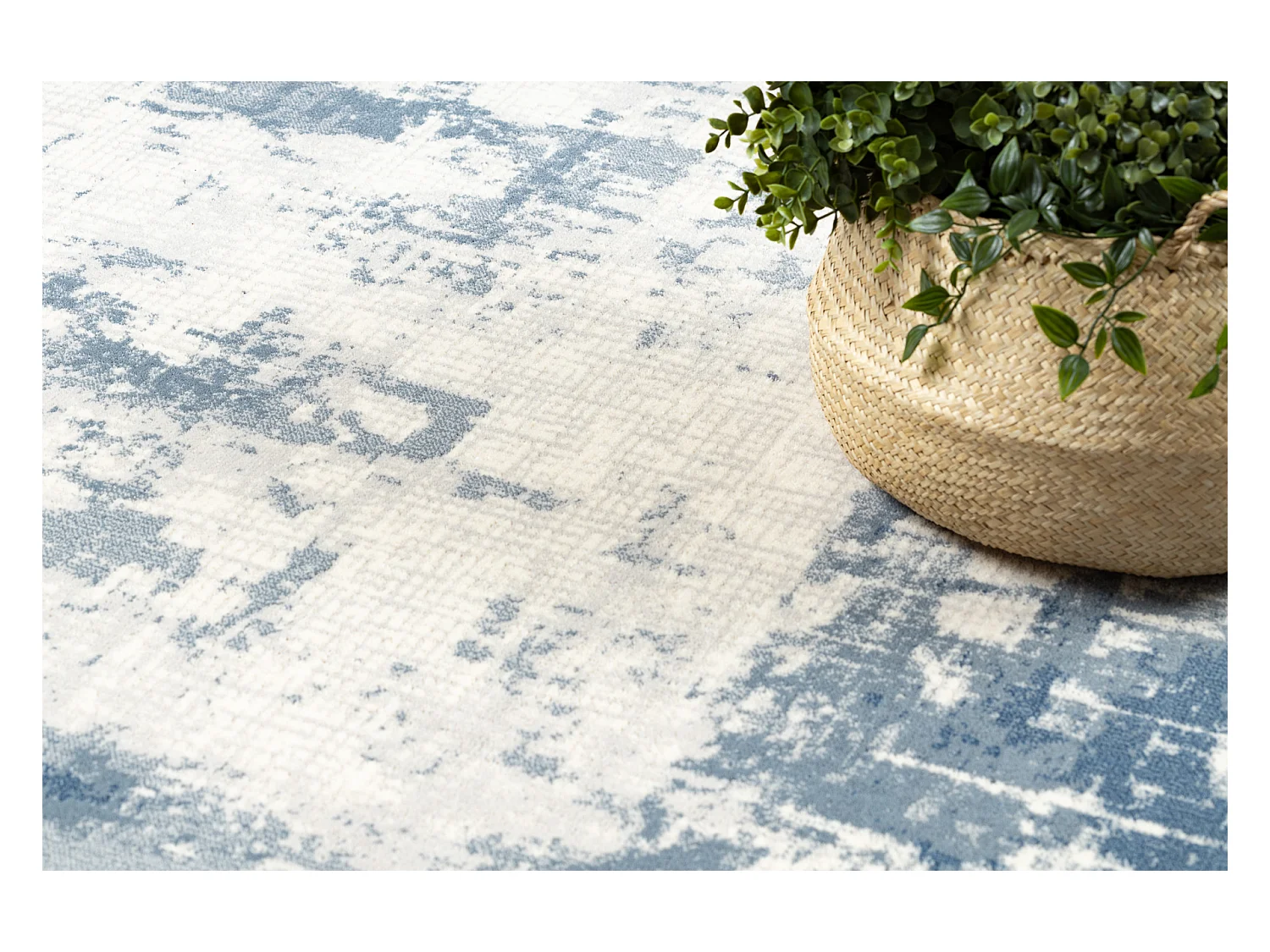 Tapijt NAIN Overdubbed vintage 7005/51955 beige / marineblauw 200x300 cm