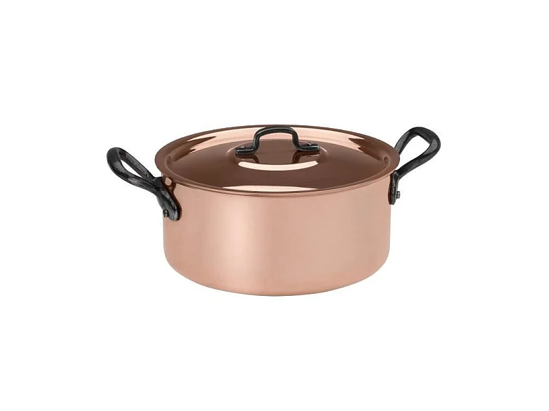 BAUMALU Faitout + couvercle cuivre - 24 cm