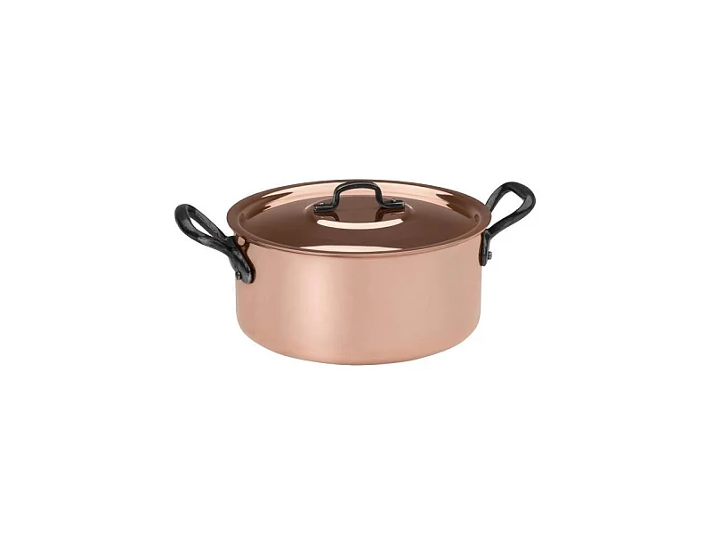 BAUMALU Faitout + couvercle cuivre - 24 cm