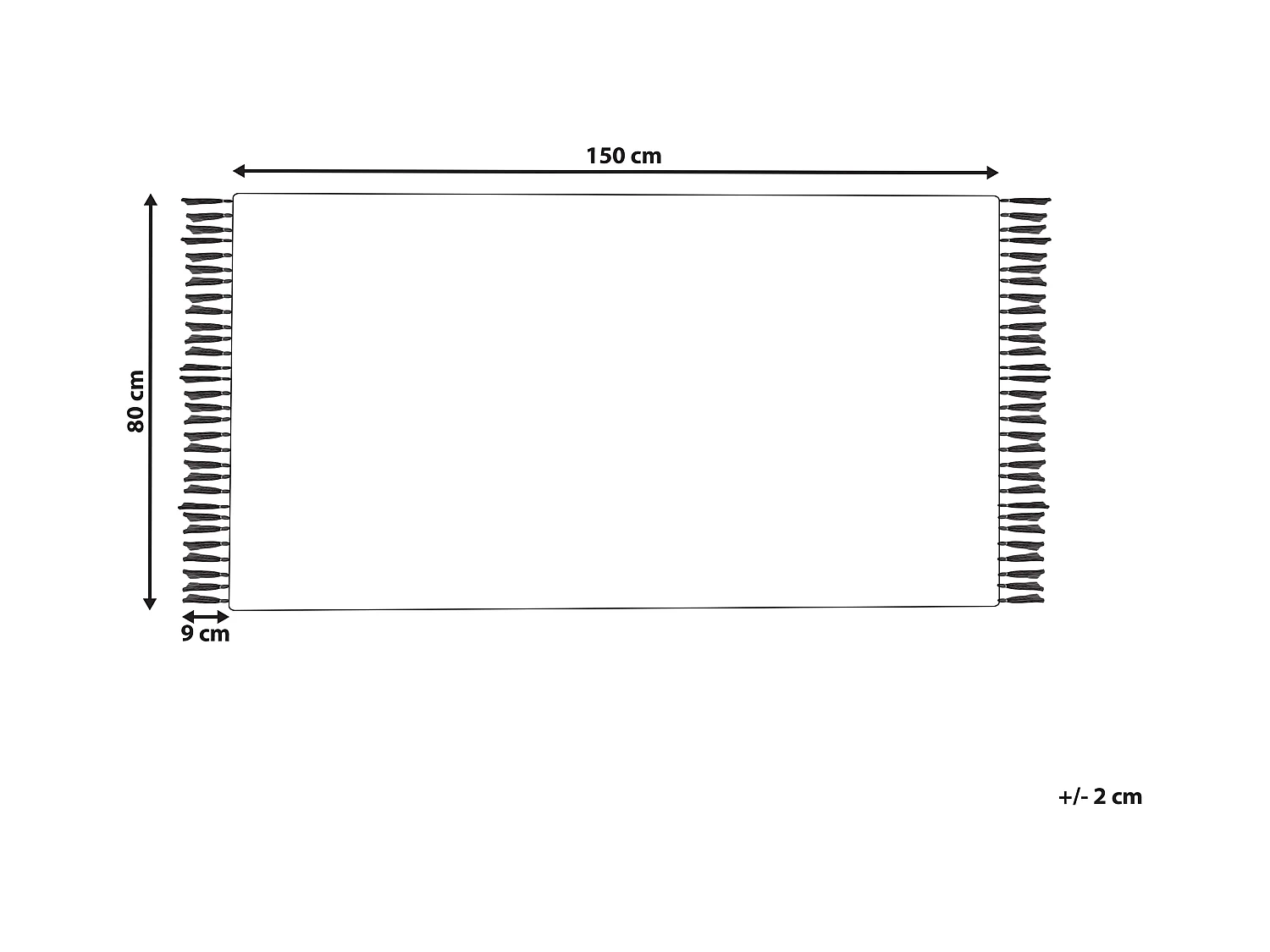 Vloerkleed katoen meerkleurig 80 x 150 cm HISARLI