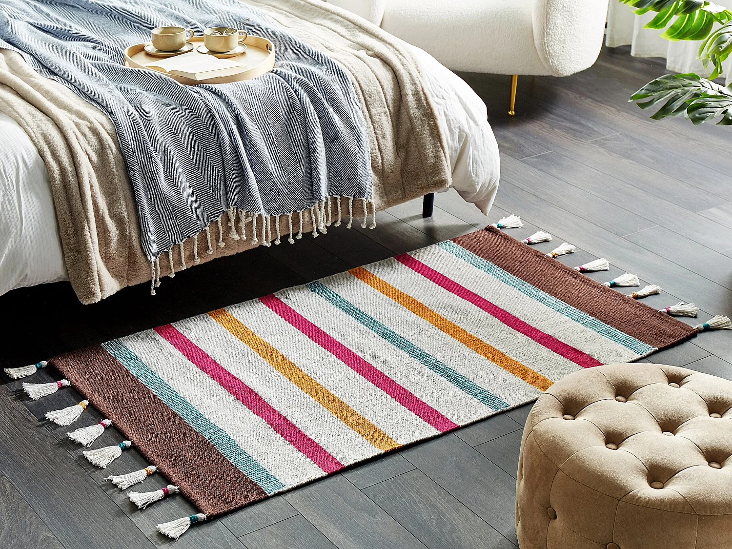 Tapis en coton multicolore 80 x 150 cm HISARLI