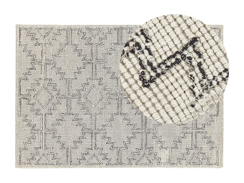 Tapis URLA Beige 140 x 200 cm Laine