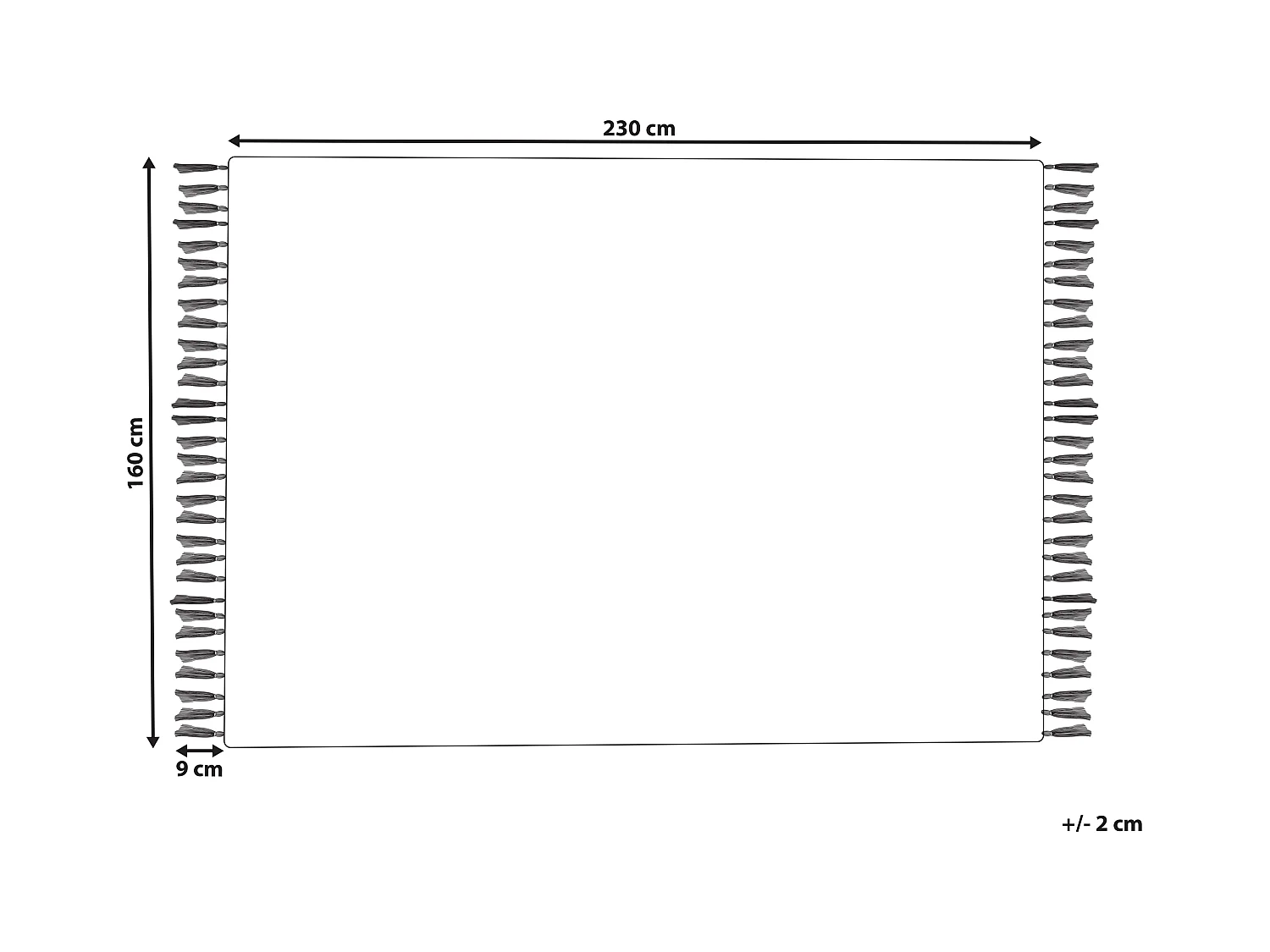 Tapete de algodão multicolor 160 x 230 cm HISARLI
