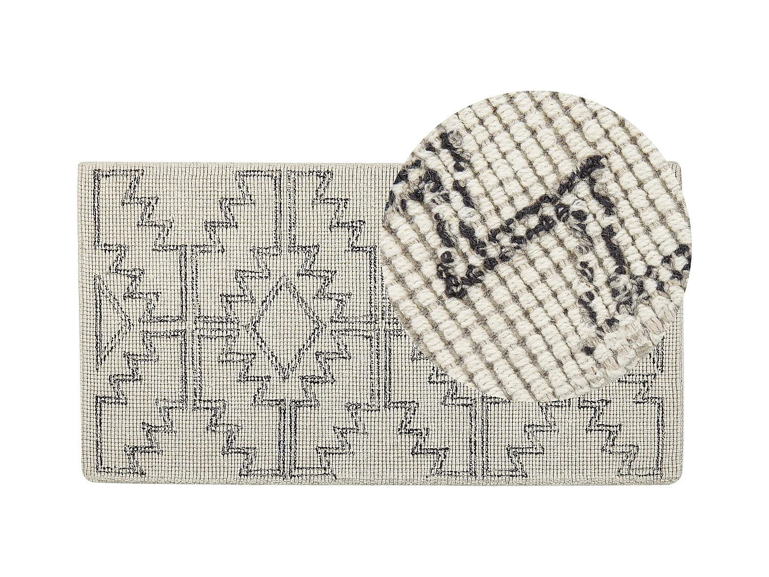 Tapis URLA Beige 80 x 150 cm Laine