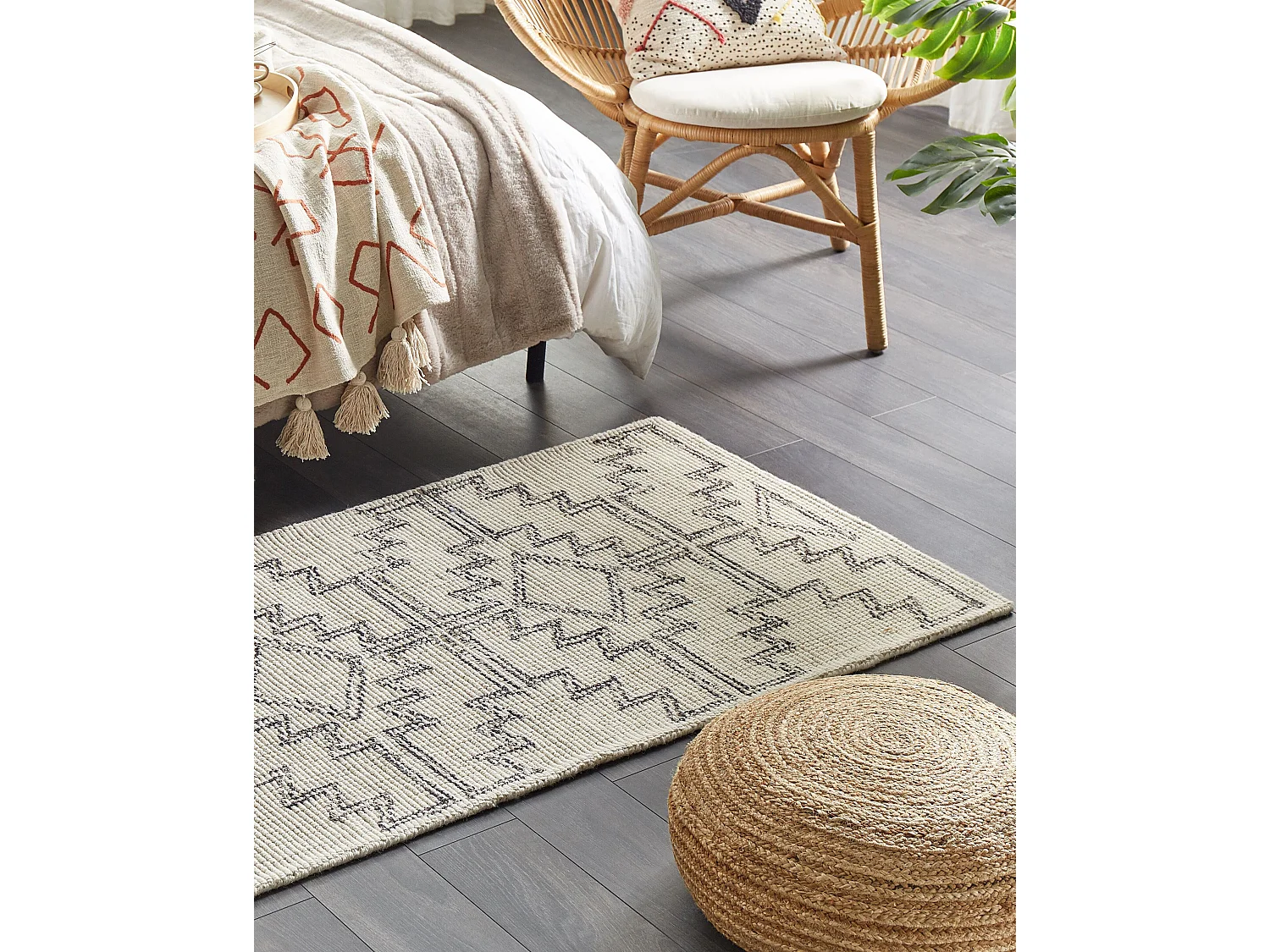 Tapis URLA Beige 80 x 150 cm Laine