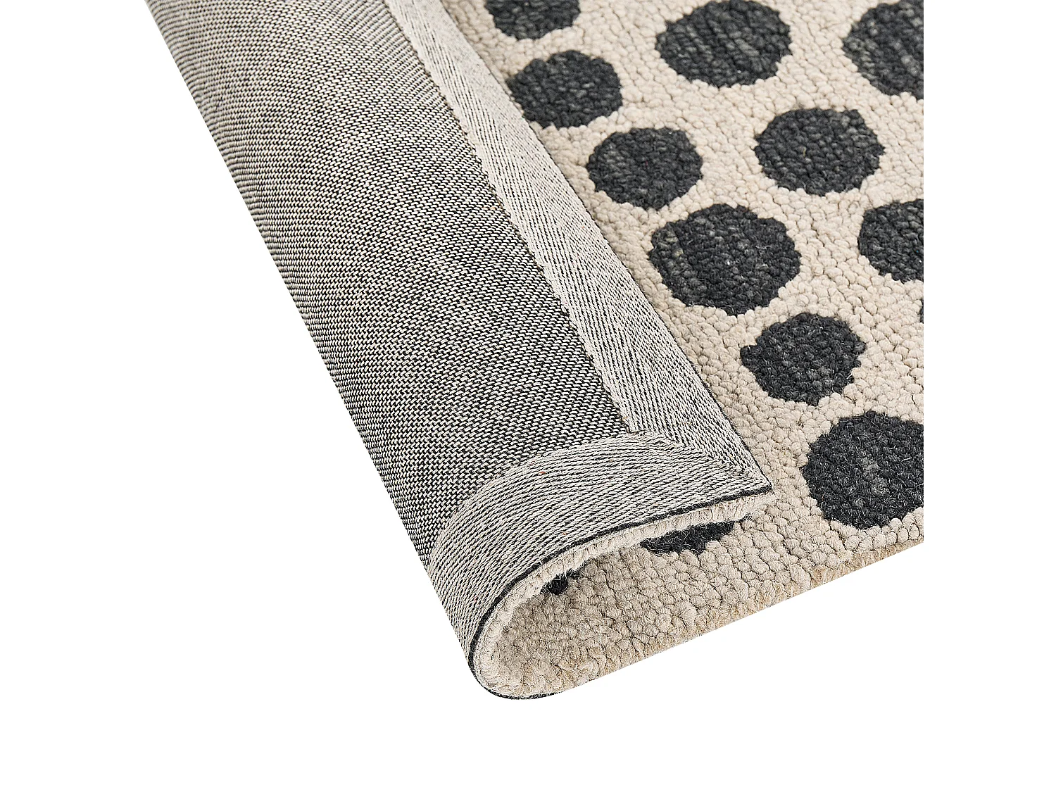 Vloerkleed wol beige/zwart 140 x 200 cm HAVRAN