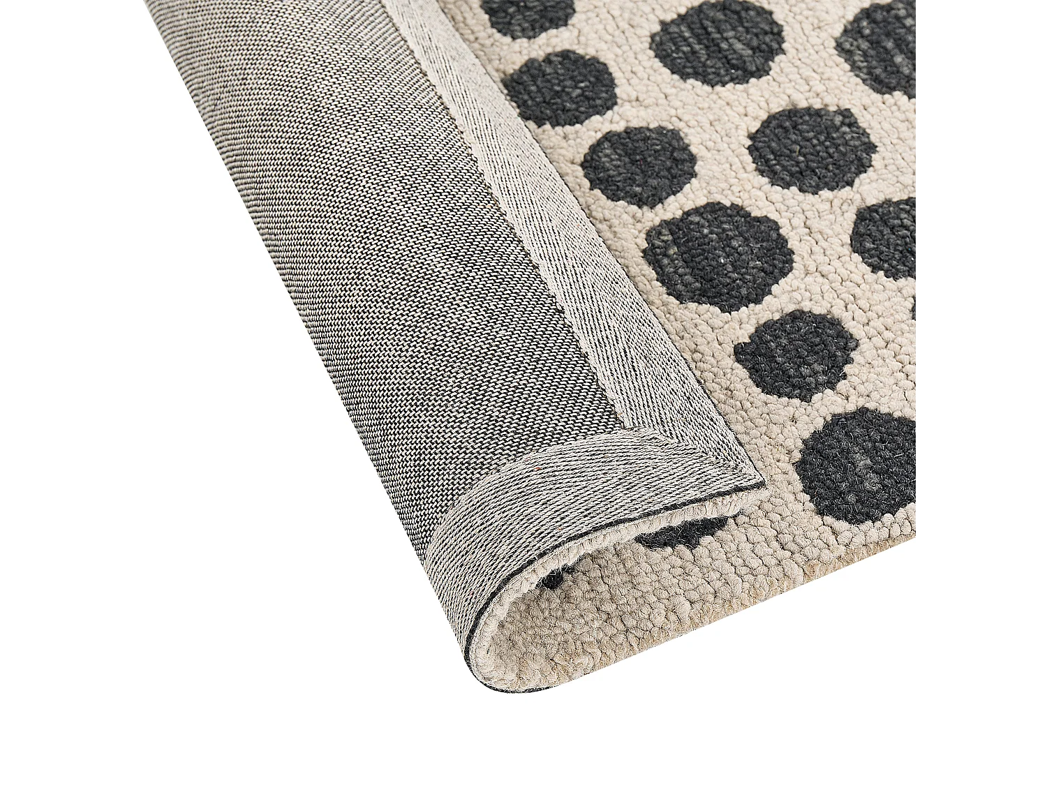 Vloerkleed wol beige/zwart 140 x 200 cm HAVRAN