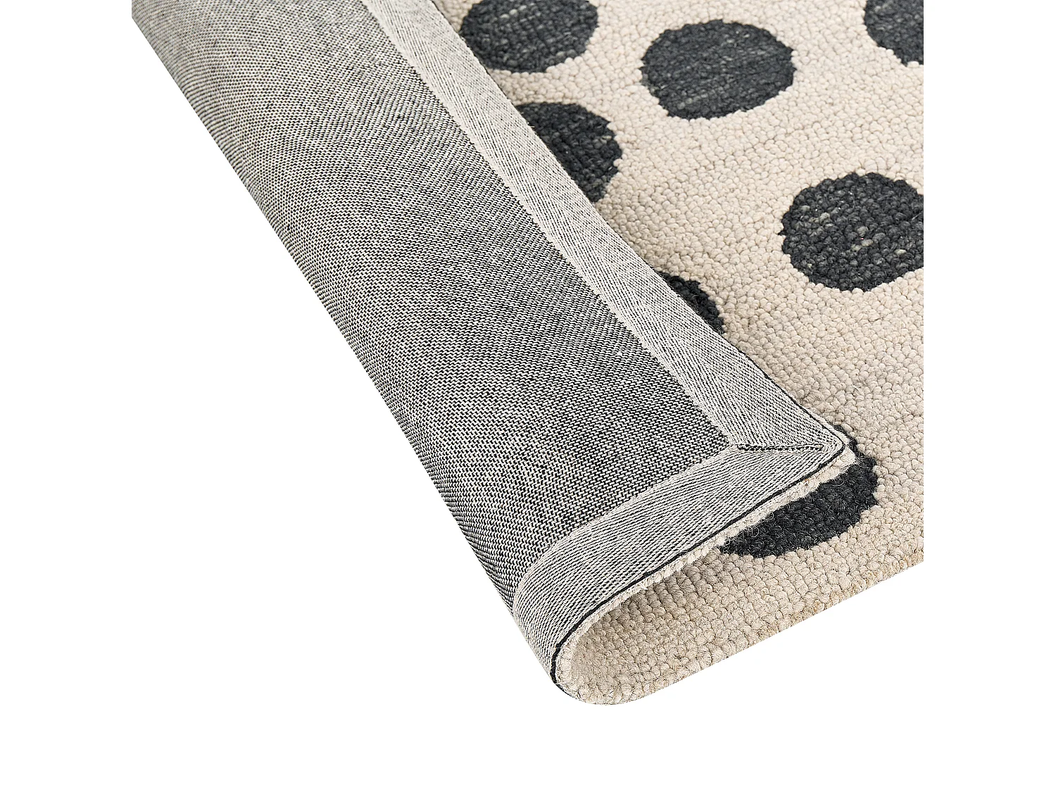 Tapis HAVRAN Noir/blanc 200 x 200 cm Laine