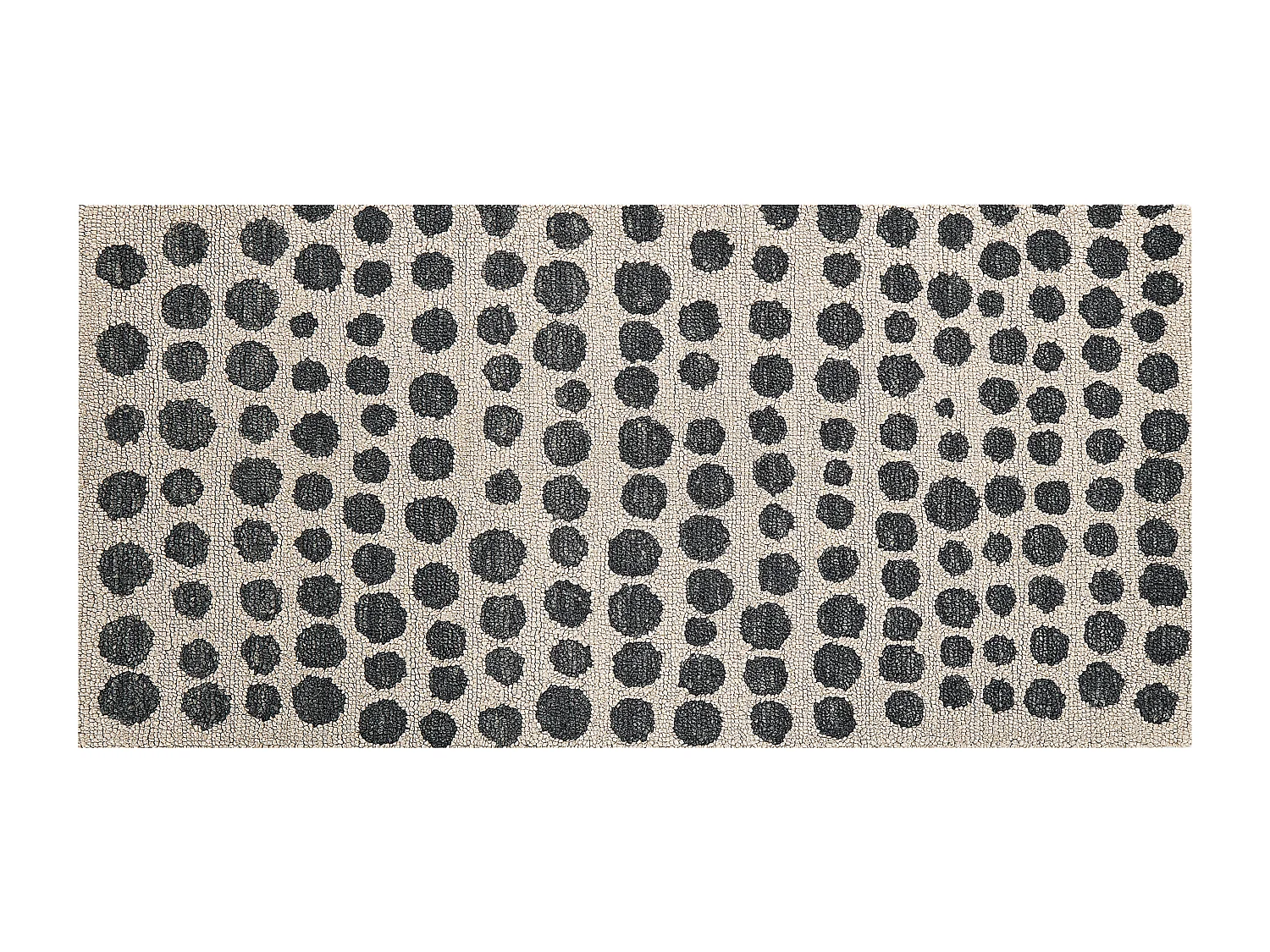 Vloerkleed wol beige/zwart 80 x 150 cm HAVRAN