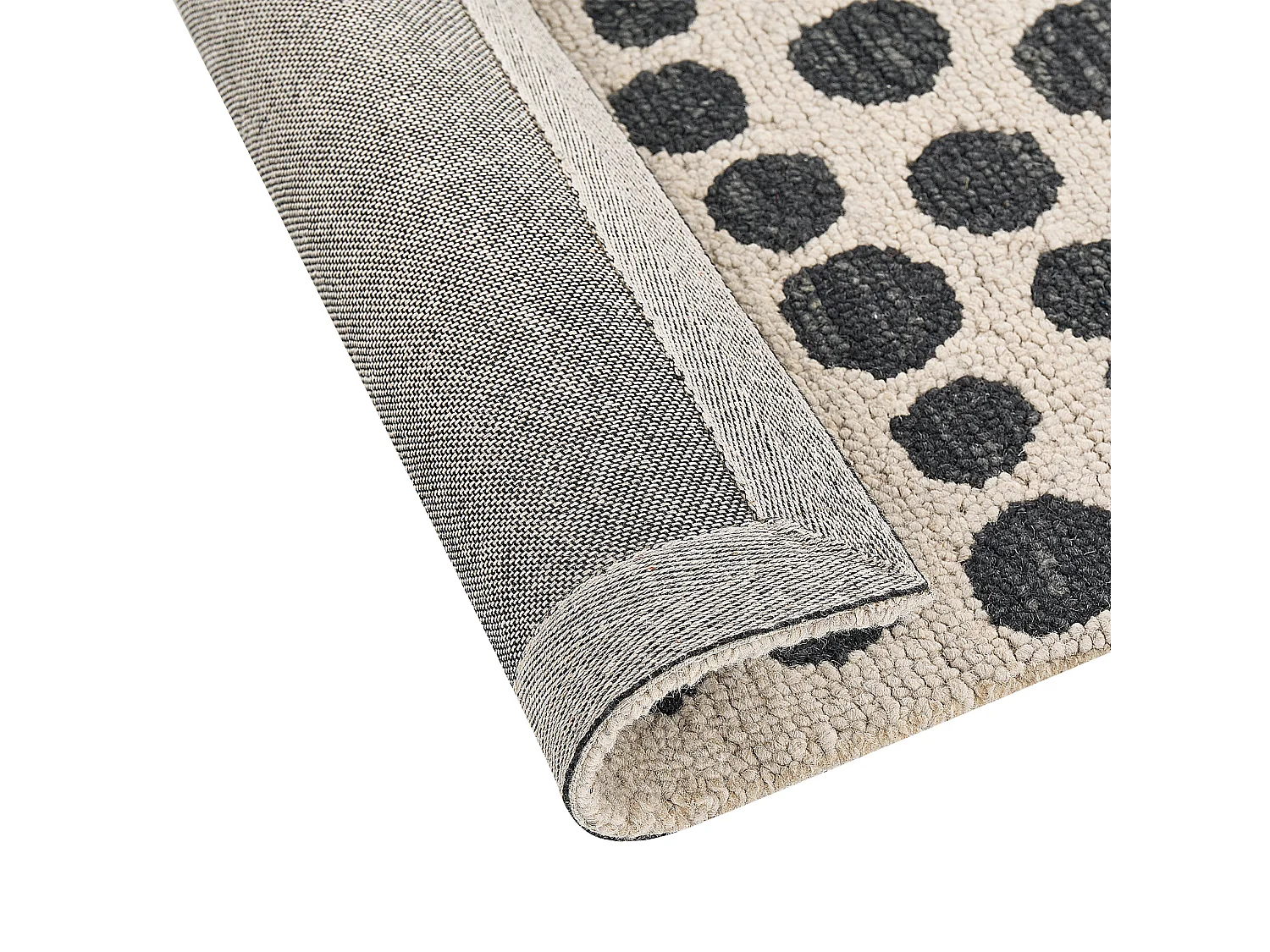 Tapete de lã creme e preto 80 x 150 cm HAVRAN