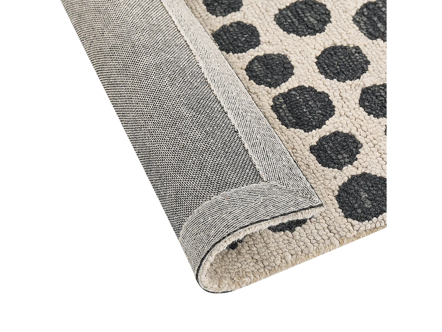 Tappeto lana beige e nero 80 x 150 cm HAVRAN