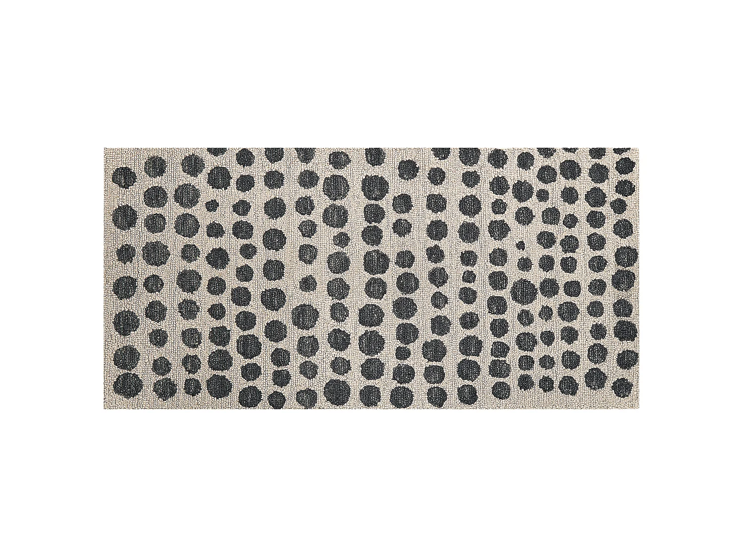 Vloerkleed wol beige/zwart 80 x 150 cm HAVRAN