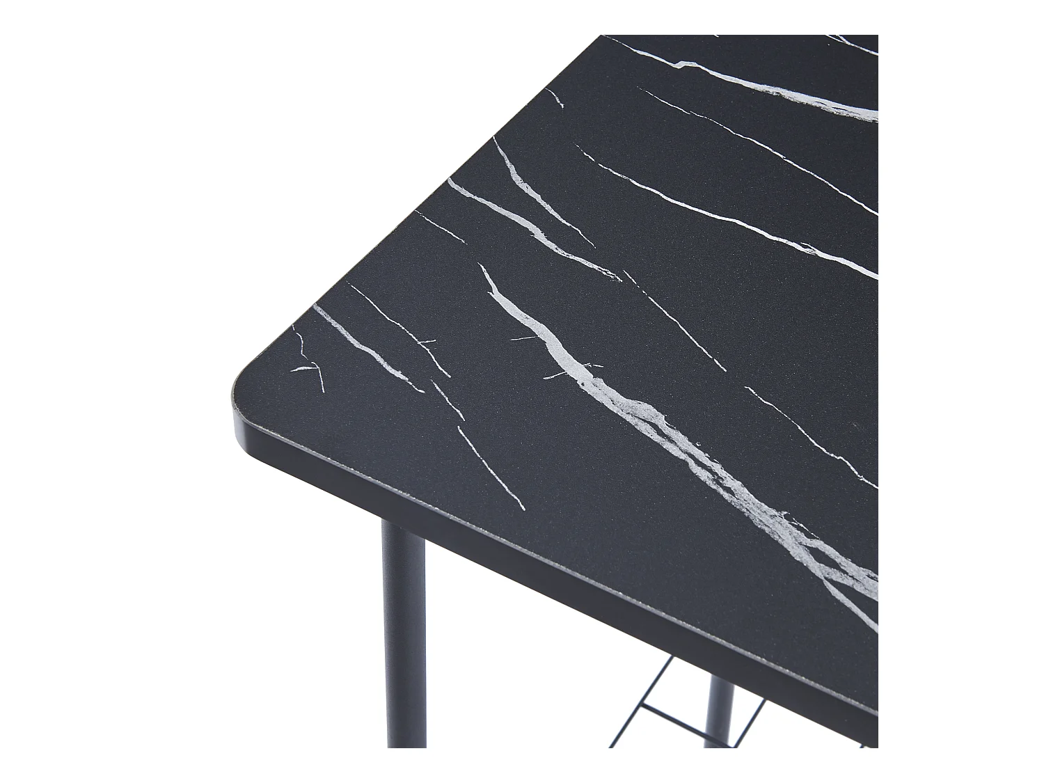Étagère de cuisine Nibe 150 x 60 x 42 cm noir effet marbre [en.casa]