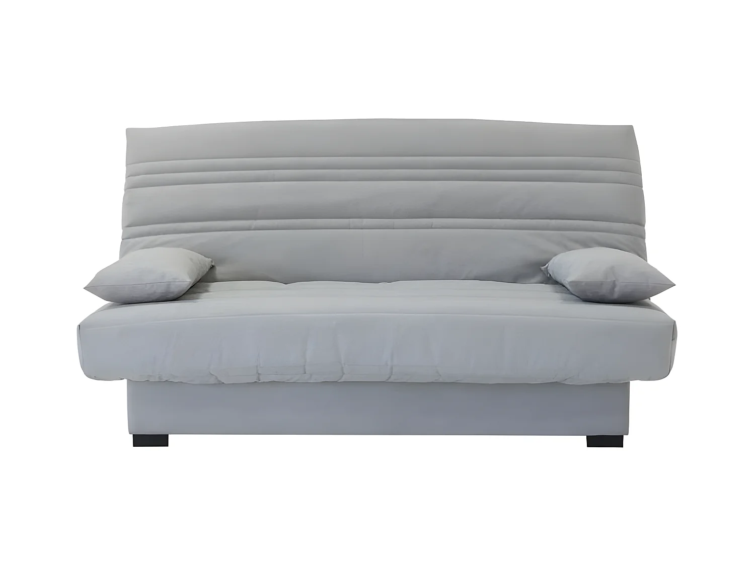 Banquette clic clac 3 places - Tissu gris clair - L199 x P96 x H103 cm - CHLoe