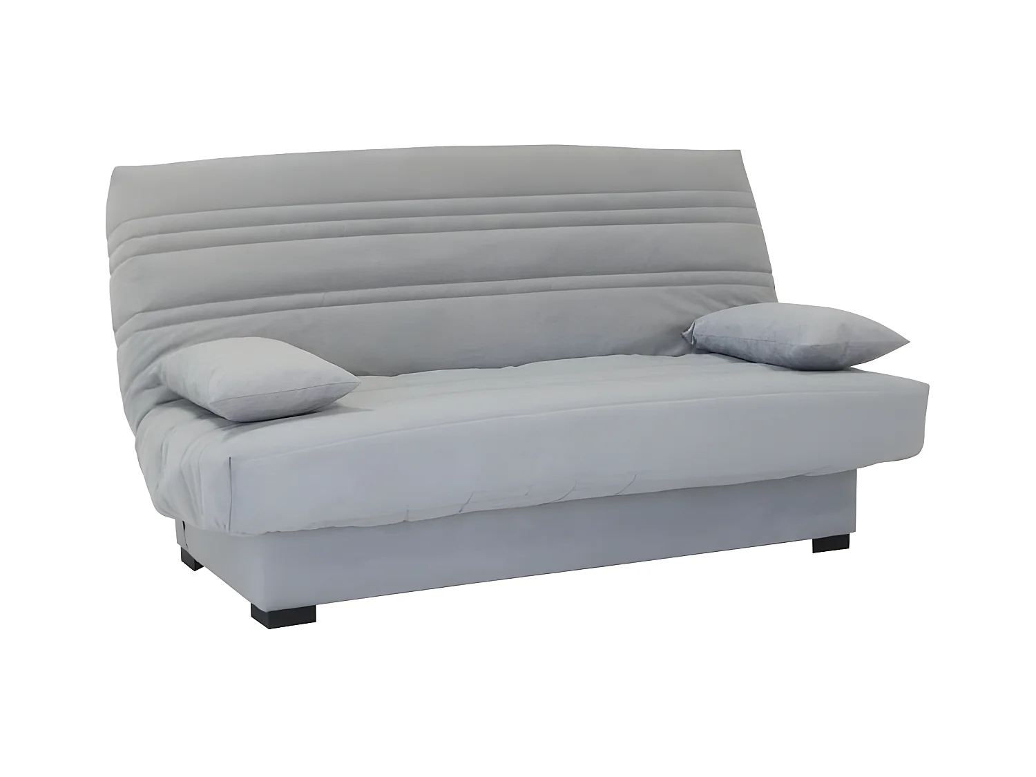 Banquette clic clac 3 places - Tissu gris clair - L199 x P96 x H103 cm - CHLoe