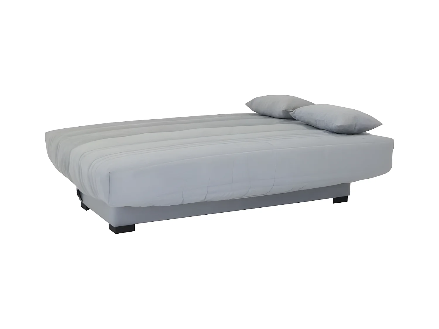 Banquette clic clac 3 places - Tissu gris clair - L199 x P96 x H103 cm - CHLoe