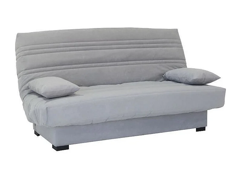 Banquette clic clac 3 places - Tissu gris clair - L199 x P96 x H103 cm - CHLoe