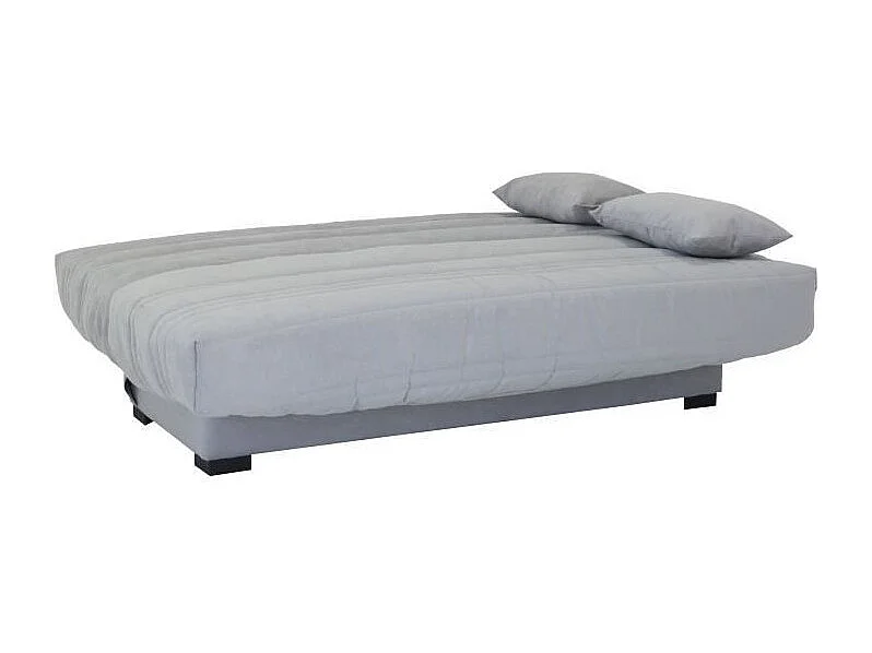 Banquette clic clac 3 places - Tissu gris clair - L199 x P96 x H103 cm - CHLoe