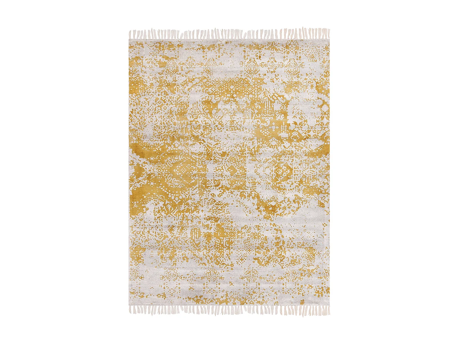 Vloerkleed viscose geel/beige 160 x 230 cm BOYALI