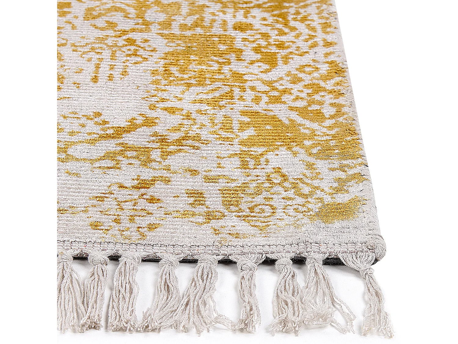 Vloerkleed viscose geel/beige 160 x 230 cm BOYALI