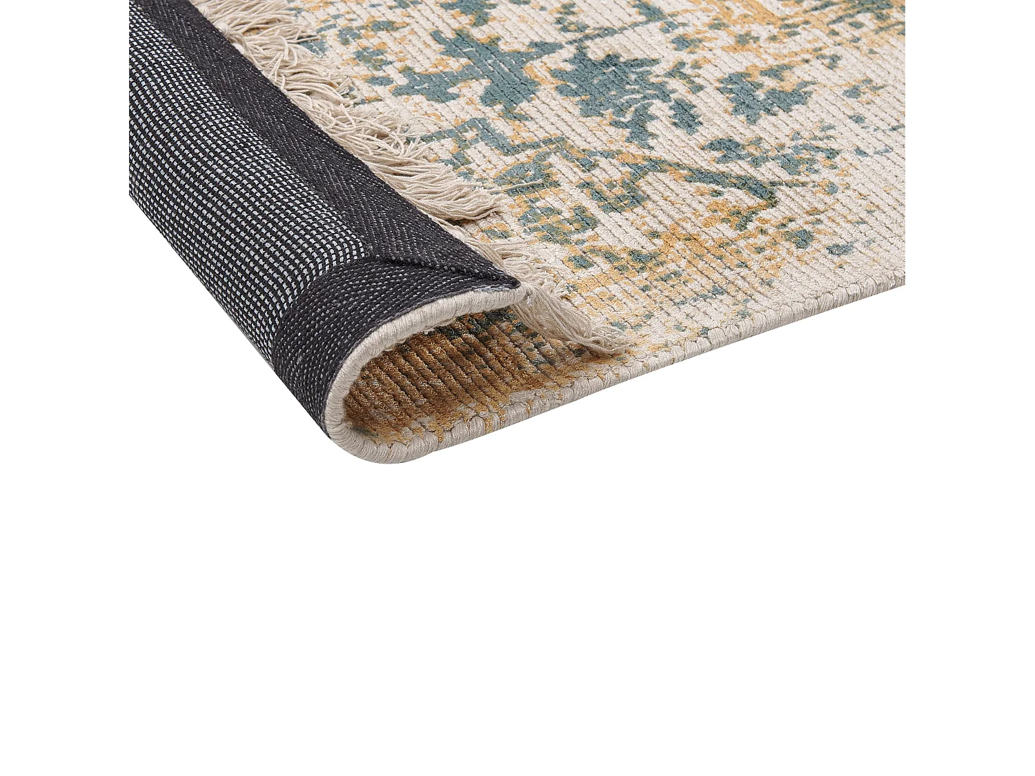 Tappeto viscosa verde senape e beige 160 x 230 cm BOYALI