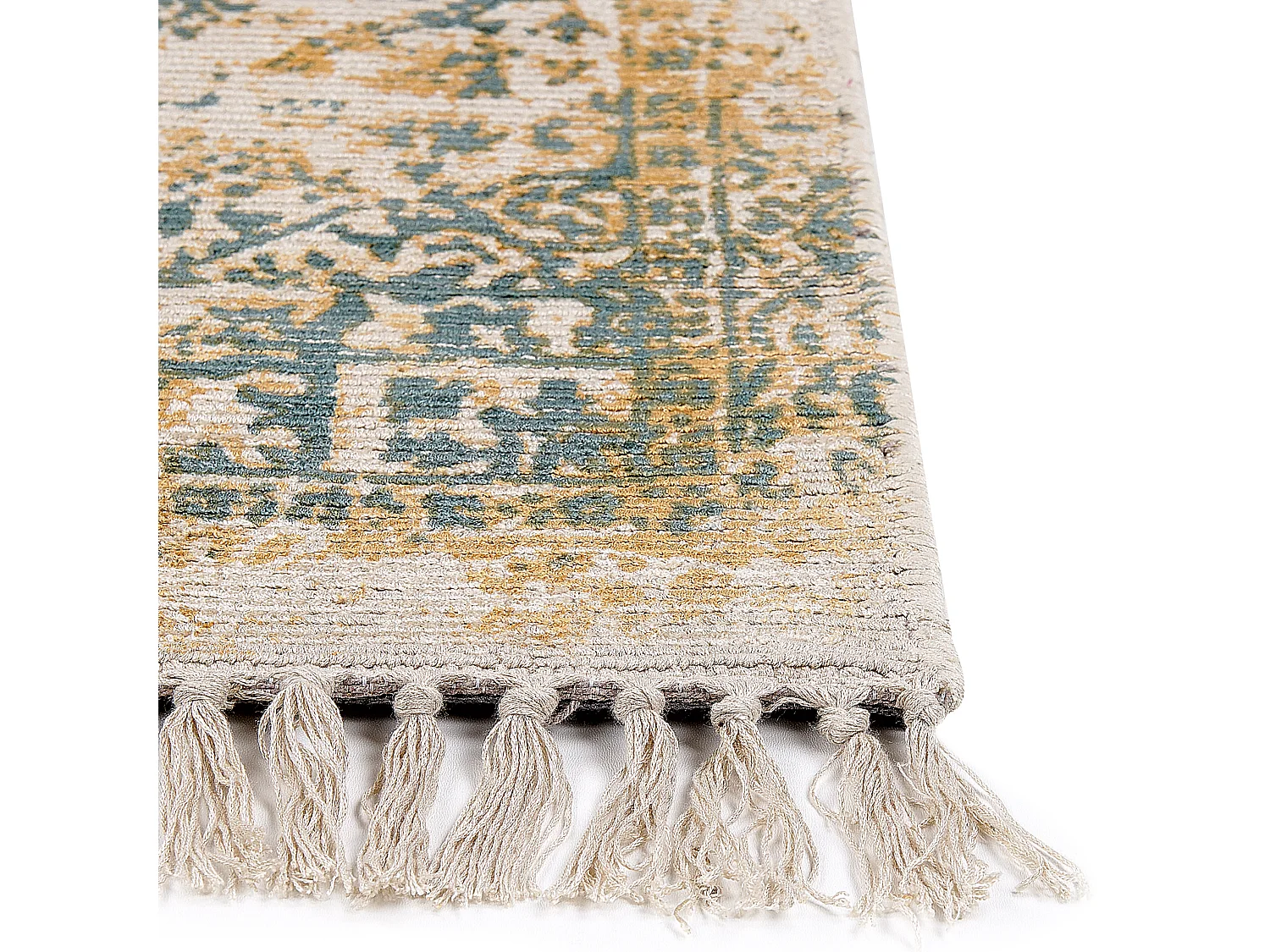 Vloerkleed viscose geel/groen 160 x 230 cm BOYALI