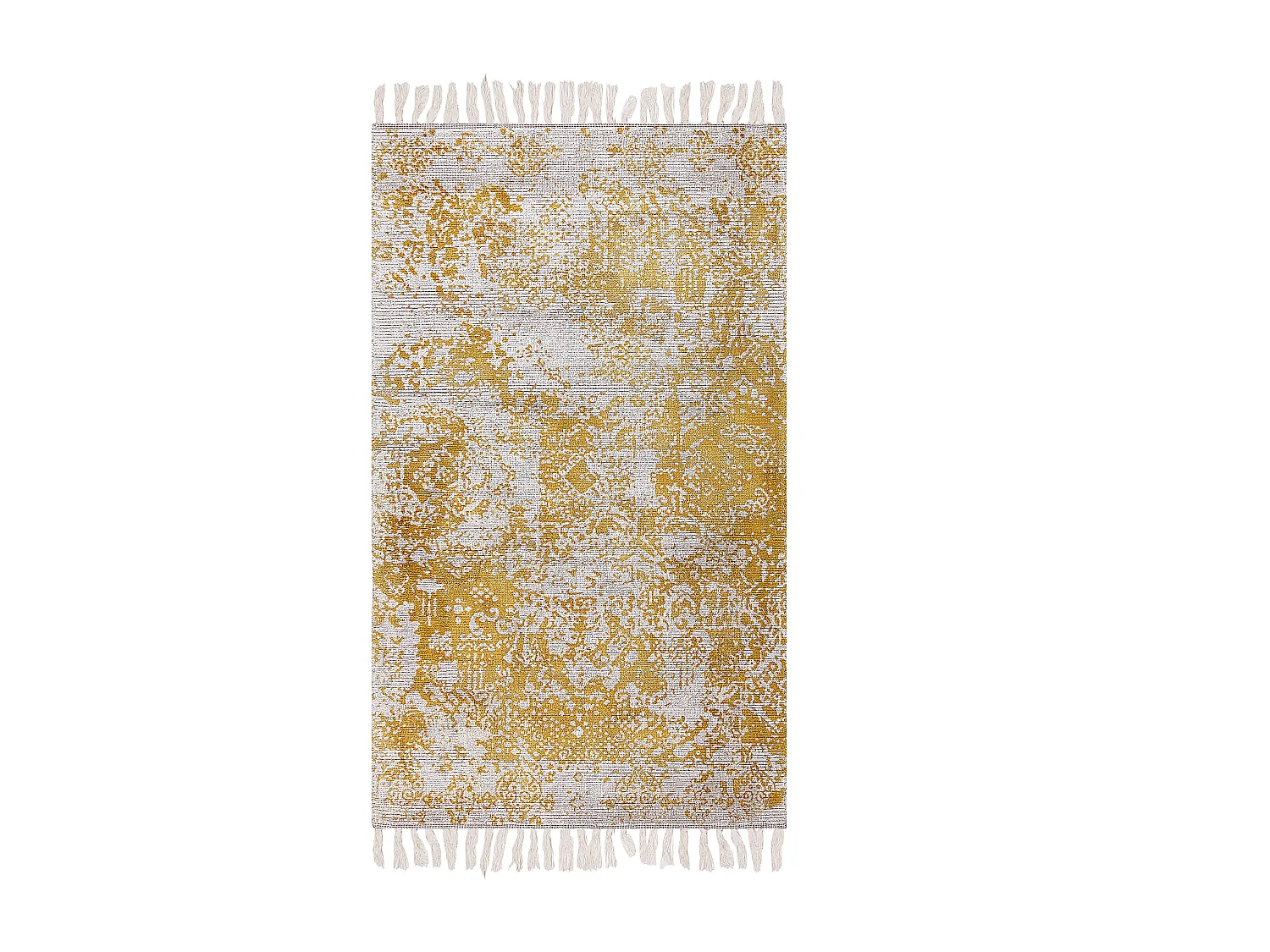 Tappeto viscosa giallo e beige 80 x 150 cm BOYALI
