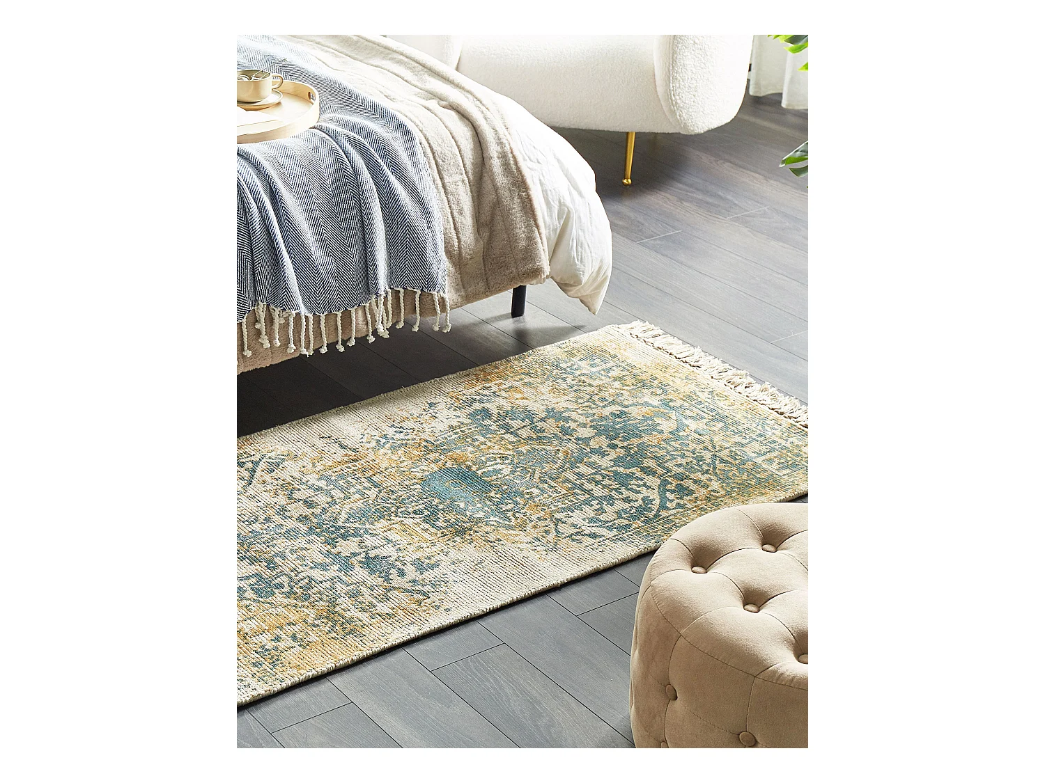 Tapis BOYALI Vert foncé 80 x 150 cm Soie artificielle