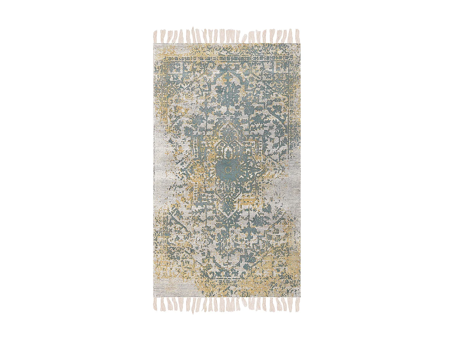 Vloerkleed viscose geel/groen 80 x 150 cm BOYALI