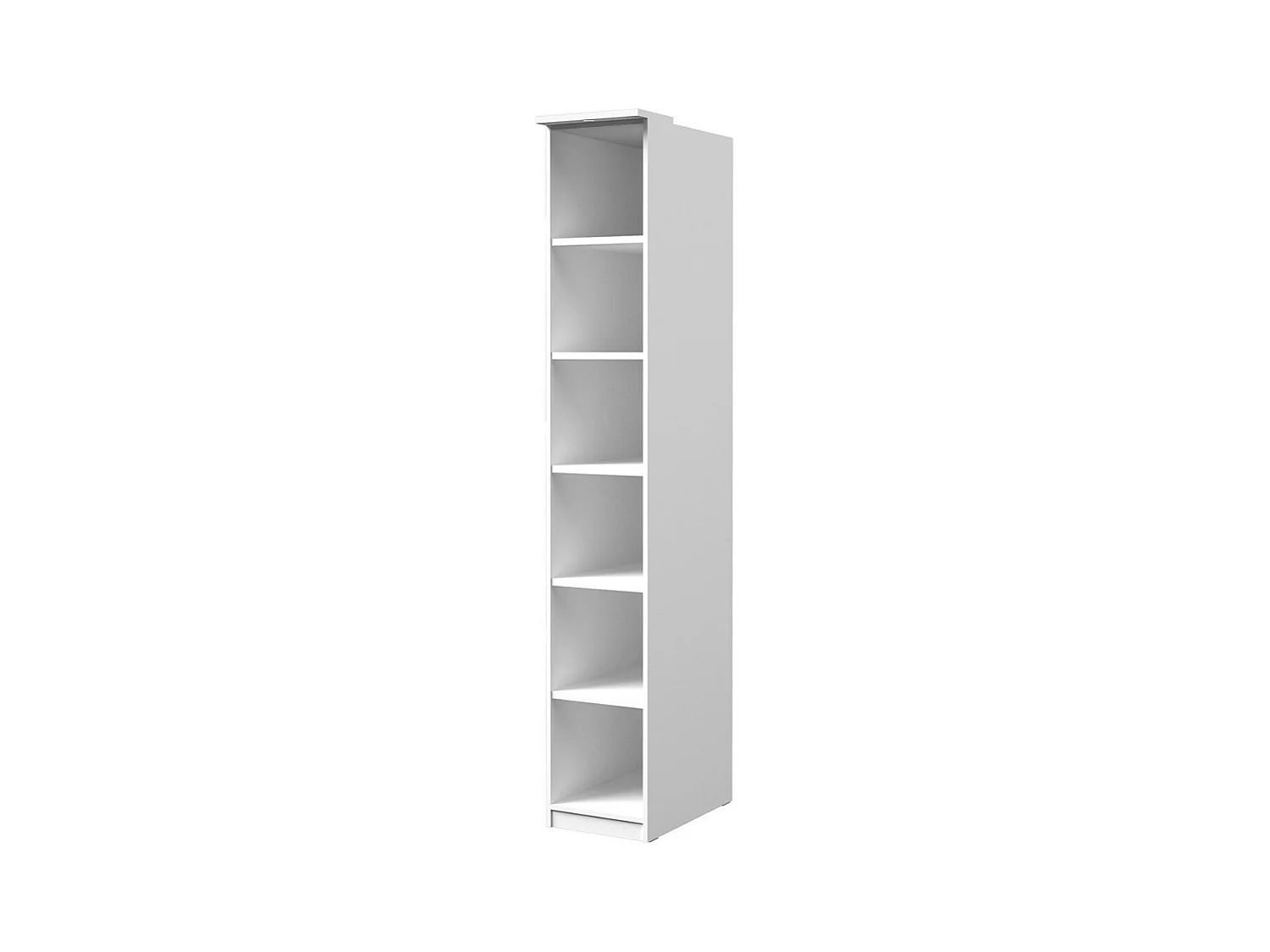 Bibliothèque pour dressing collection MODULO coloris blanc avec LED incluses.