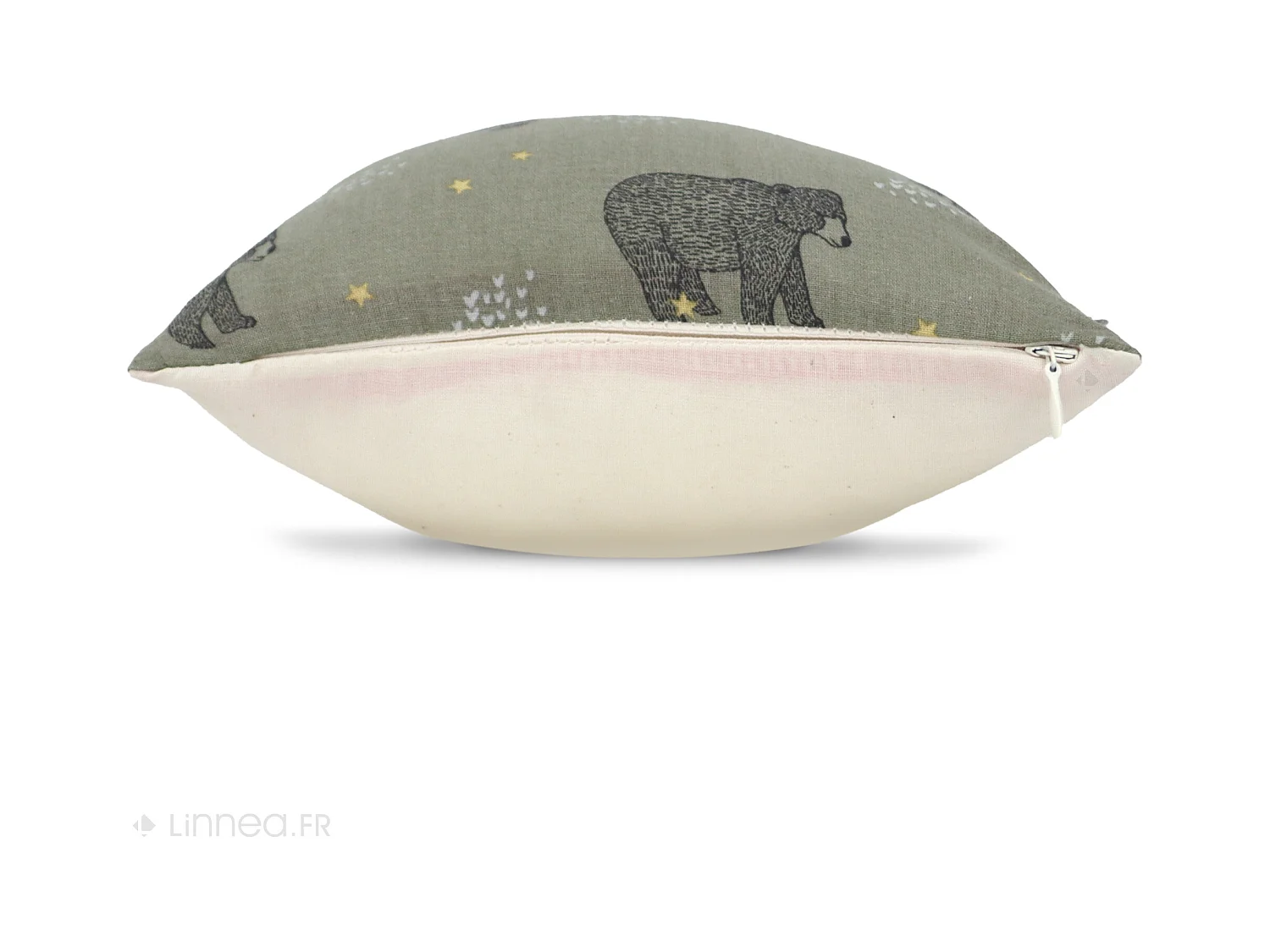 Housse de coussin 20x20 cm BALOO vert Kaki