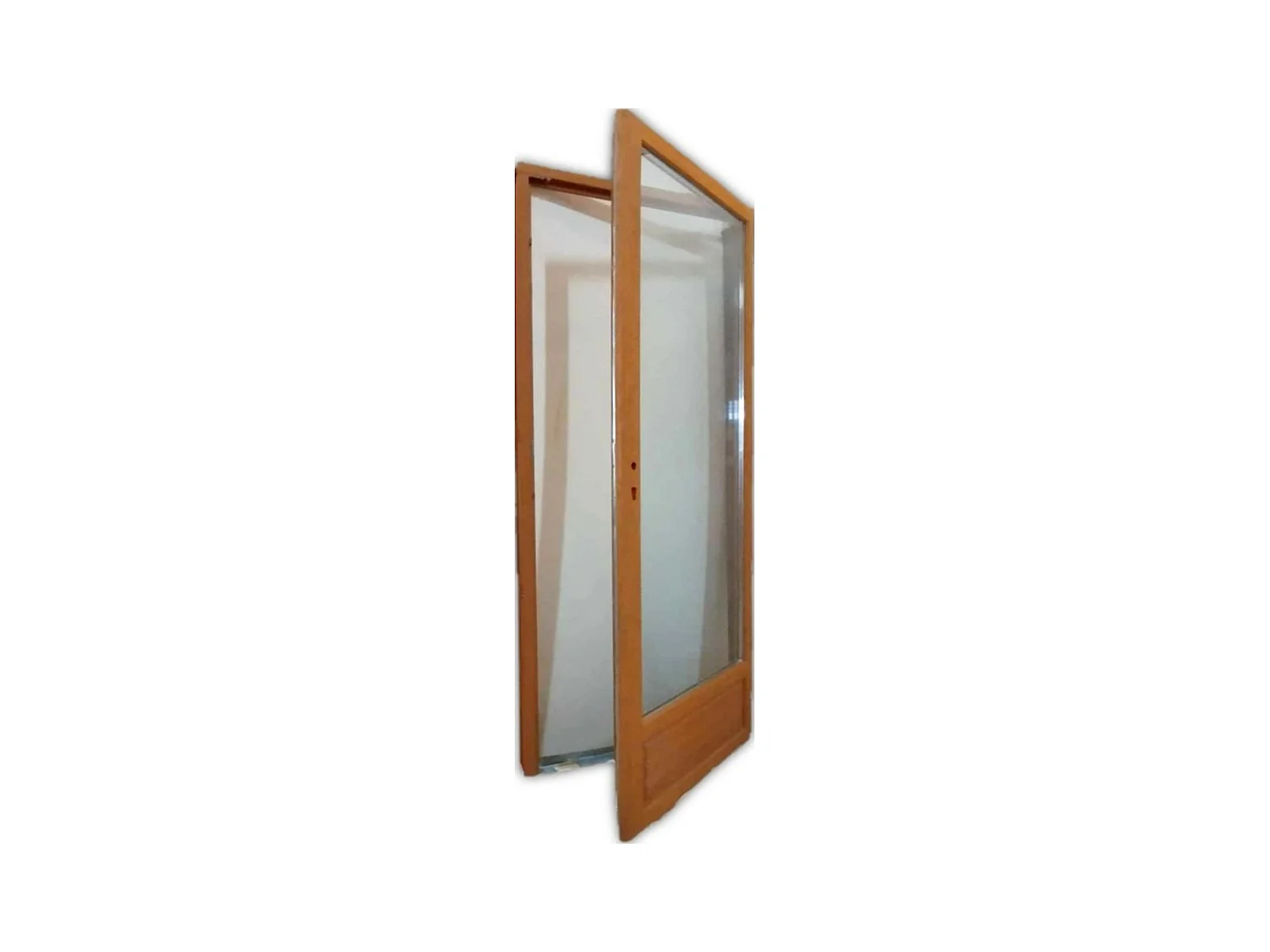 Porte Fenetre Bois 1 Vantail H205 X L80 Tirant Droite Cotes Tableau Gd Menuiseries